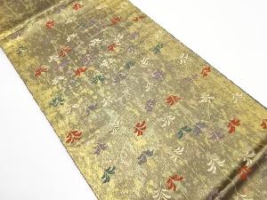 引箔　枝垂れ模様織り出し　袋帯